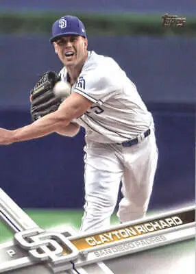 Clayton Richard baseball card 2017 Topps Update NM-MT Padres with original gloss