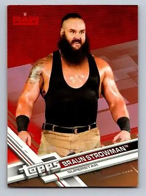 Braun Strowman trading card from 2017 Topps WWE #111 Braun Strowman Bronze edition