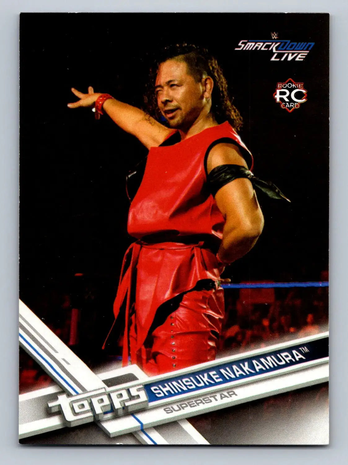 Shinsuke Nakamura rookie card from 2017 Topps WWE #160 collectible trading card