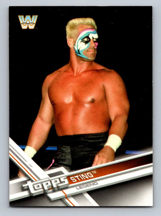 Sting wrestling card from 2017 Topps WWE #196 collectible trading cards