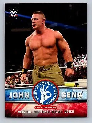 John Cena wrestling card from 2017 Topps WWE John Cena Tribute Royal Rumble Winner