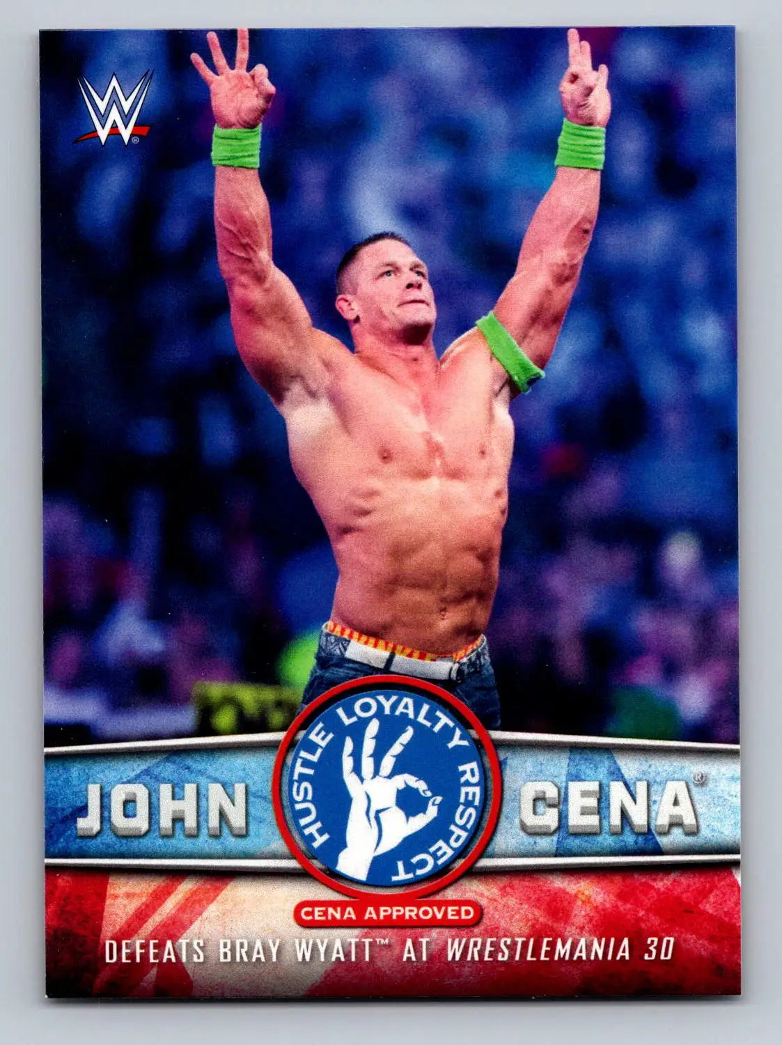 John Cena wrestling card from 2017 Topps WWE #34 Tribute to WrestleMania 30