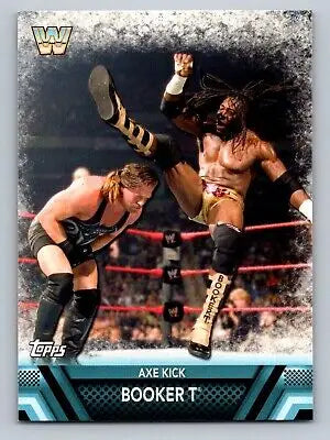 Booker T wrestling card from 2017 Topps WWE #F-23 Finishers Moves collection