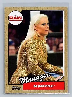 Maryse wrestling card from 2017 Topps WWE Heritage #57 for collectors and fans