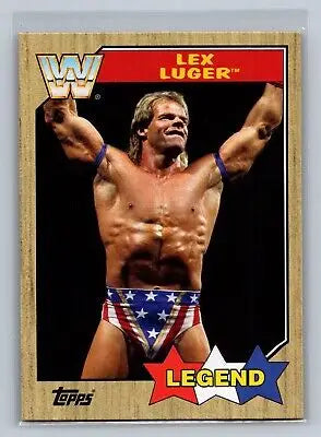 Lex Luger wrestling card from 2017 Topps WWE Heritage #82 collectible series