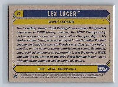 Lex Luger wrestling card from 2017 Topps WWE Heritage #82 collectible set