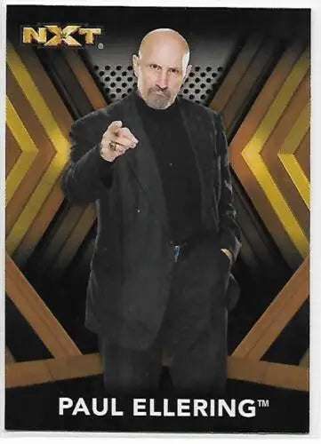 Paul Ellering NXT trading card from Topps WWE NXT Bronze series showcasing original gloss