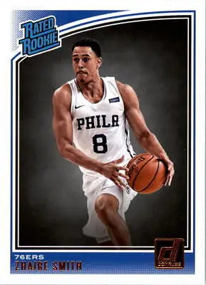 Zhaire Smith Rookie 2018-19 Donruss #154 Basketball Card Philadelphia 76ers NM-MT