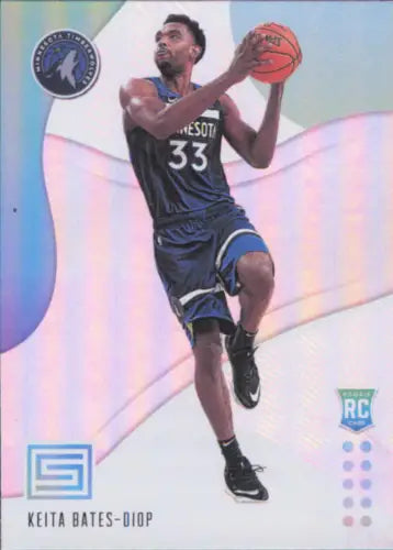 Keita Bates-Diop Rookie basketball card from 2018-19 Panini Status, Minnesota Timberwolves