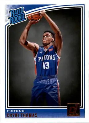 Khyri Thomas Rookie 2018-19 Donruss #173 Basketball Card for Detroit Pistons collectors