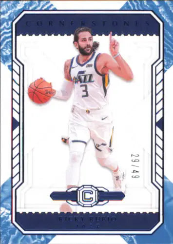 Ricky Rubio 2018-19 Panini Cornerstones Quartz #125 Utah Jazz NBA Card /49