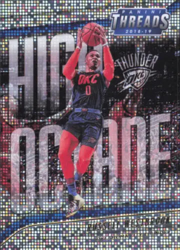 Basketball trading card of Russell Westbrook from Panini Threads High Octane series