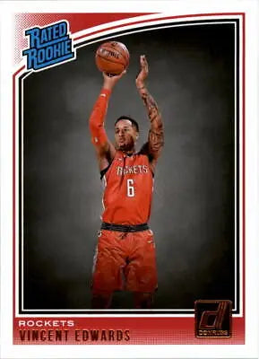 Vincent Edwards Rookie Card from 2018-19 Donruss featuring Houston Rockets player