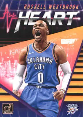 Russell Westbrook basketball card from 2018-19 Donruss All Heart Oklahoma City Thunder