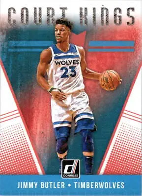 Basketball trading card of Jimmy Butler in 2018-19 Donruss Court Kings for Minnesota Timberwolves