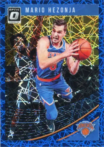 2018-19 Donruss Optic Blue Velocity #77 Mario Hezonja New York Knicks Basketball Card