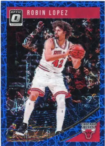 Robin Lopez Chicago Bulls Donruss Optic Blue Velocity NBA trading card NM-MT