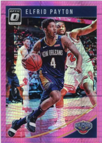 Elfrid Payton 2018-19 Donruss Optic Hyper Pink NBA basketball card New Orleans Pelicans