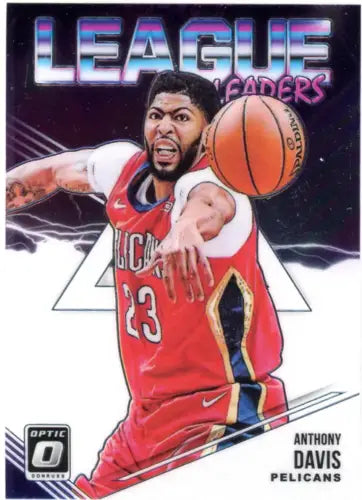 Anthony Davis 2018-19 Donruss Optic League Leaders basketball card from New Orleans Pelicans