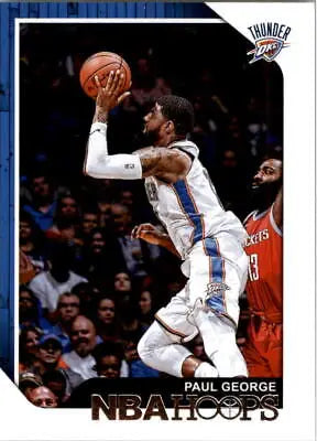 2018-19 Hoops #10 Paul George Oklahoma City Thunder Basketball Card NM-MT for collectors