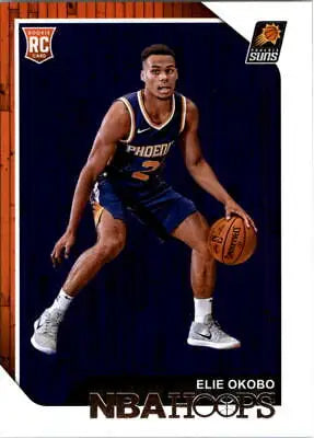 Elie Okobo Rookie basketball card from 2018-19 Hoops featuring Phoenix Suns player