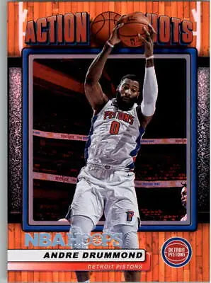 Andre Drummond 2018-19 Hoops Action Shots basketball card Detroit Pistons NM-MT