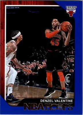 2018-19 Hoops Blue #224 Denzel Valentine Chicago Bulls Basketball Card NBA NM-MT