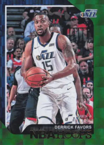 Derrick Favors 2018-19 Hoops Green #120 Utah Jazz Basketball Card NM-MT /99