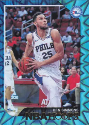 Ben Simmons 2018-19 Hoops Teal Explosion 186 basketball card from Philadelphia 76ers