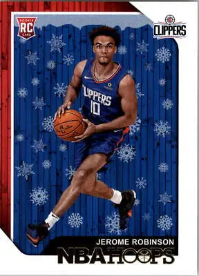 Jerome Robinson Rookie card from 2018-19 Hoops Winter featuring Los Angeles Clippers