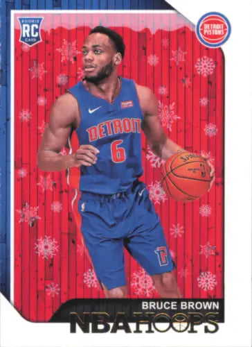 2018-19 Hoops Winter #255 Bruce Brown Rookie Detroit Pistons Basketball Card NM-MT