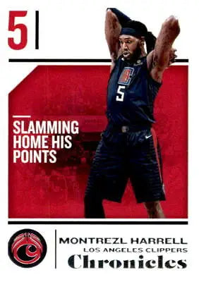 Basketball card of Montrezl Harrell from 2018-19 Panini Chronicles Los Angeles Clippers