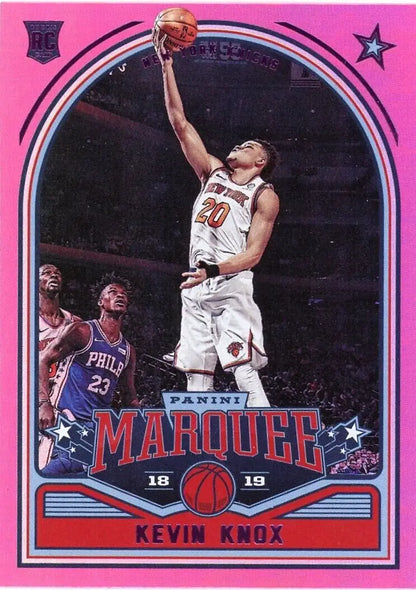 Kevin Knox basketball card from 2018-19 Panini Chronicles Marquee New York Knicks