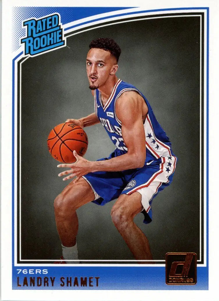 Landry Shamet Rated Rookie basketball card from 2018-19 Panini Donruss #158