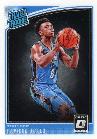 Hamidou Diallo Rookie card from 2018-19 Panini Optic Oklahoma City Thunder NBA