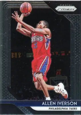 Allen Iverson basketball card from 2018-19 Panini Prizm Philadelphia 76ers #45