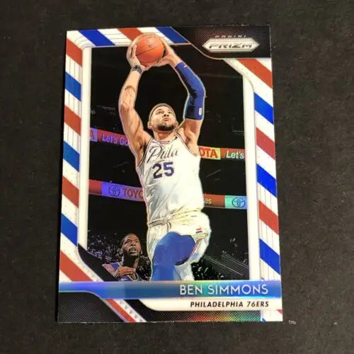 2018-19 Panini Prizm Ben Simmons Red White Blue Philadelphia 76ers NBA Card