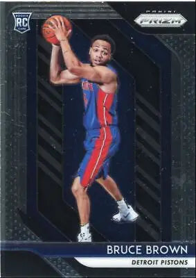 Basketball trading card 2018-19 Panini Prizm Bruce Brown Rookie Detroit Pistons #132