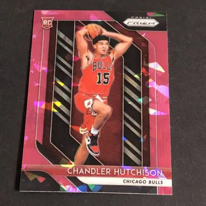 Chandler Hutchison Pink Ice Rookie basketball card from 2018-19 Panini Prizm