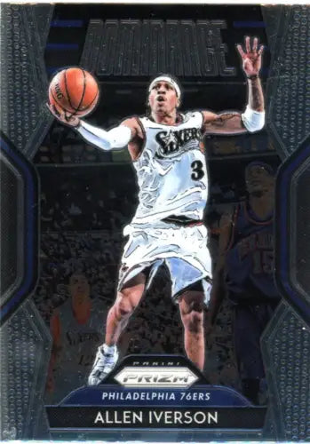 Allen Iverson basketball card from 2018-19 Panini Prizm Dominance for collectors