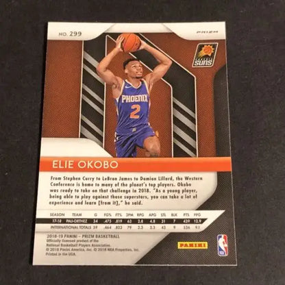 Elie Okobo Pink Ice Rookie Card from the 2018-19 Panini Prizm Phoenix Suns Collection