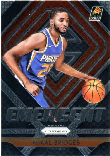 Mikal Bridges 2018-19 Panini Prizm Emergent basketball card, Phoenix Suns NM-MT