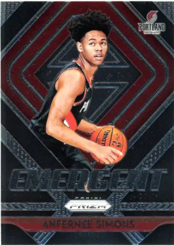 Anfernee Simons 2018-19 Panini Prizm Emergent basketball card for Portland Trail Blazers