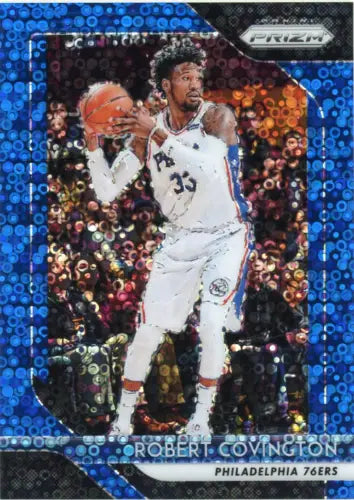 Robert Covington 2018-19 Panini Prizm Fast Break Blue basketball card /175 76ers NM-MT