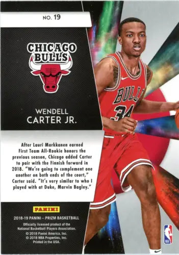 Wendell Carter Jr. 2018-19 Panini Prizm Freshman Phenoms basketball card NM-MT