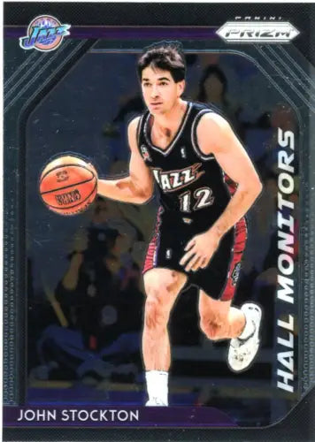 John Stockton Basketball Card from 2018-19 Panini Prizm Hall Monitors NM-MT