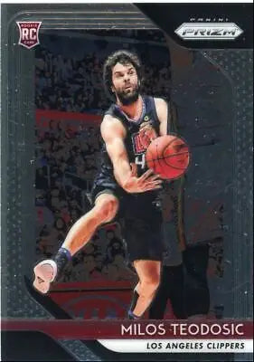 Milos Teodosic 2018-19 Panini Prizm basketball card for Los Angeles Clippers