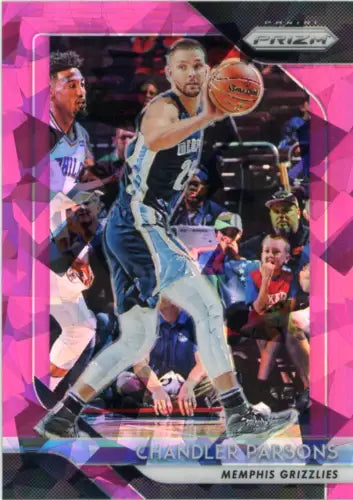 Chandler Parsons 2018-19 Panini Prizm Pink Ice basketball card from Memphis Grizzlies