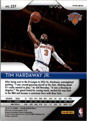 Tim Hardaway Jr. basketball card, 2018-19 Panini Prizm Pink Ice #237 New York Knicks