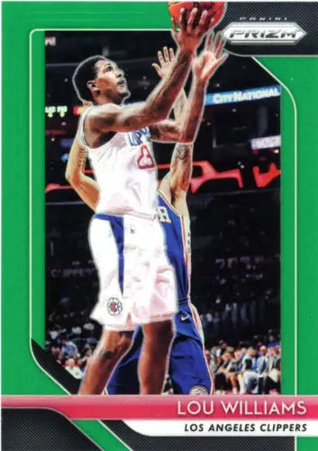 2018-19 Panini Prizm Lou Williams Green basketball card from Los Angeles Clippers